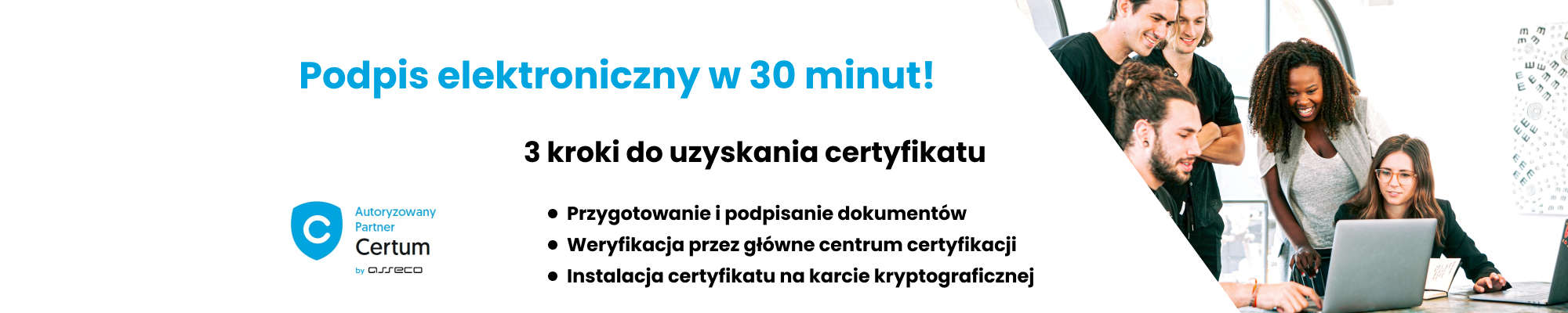 Podpis elektroniczny Bydgoszcz, wydanie w 30 minut.